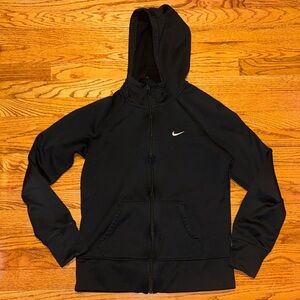 Black Nike zip up therma fit hoodie
